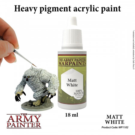 The Army Painter - Warpaints: Matt White (matná biela)